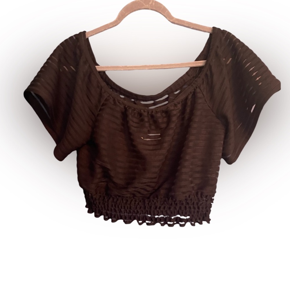 Tracy Reese Crop Top Small Black